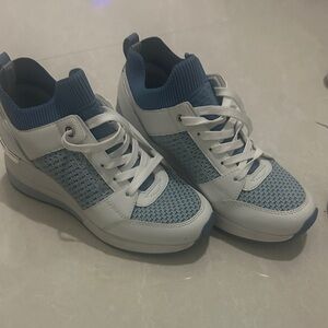 Michael Kors Blue and White Sneakers